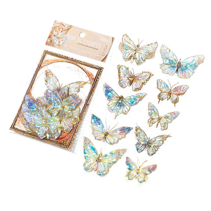 Butterfly Stickers 20pcs - Transparent PET Scrapbook Journaling C