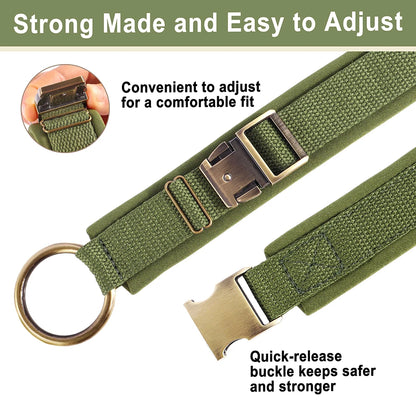 Soft Padded Dog Collar - Adjustable Nylon Pet Collar for Dogs